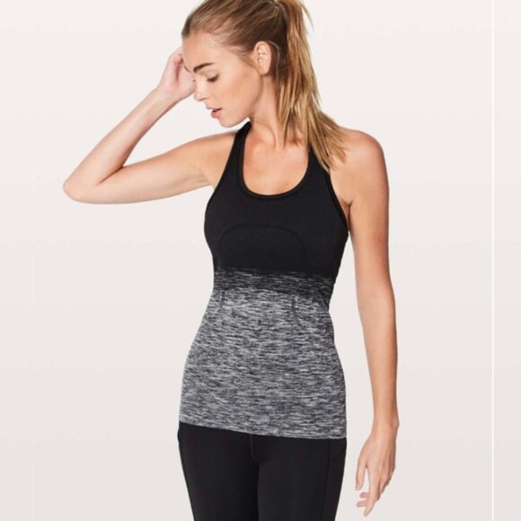 Lululemon Swiftly Tech Racerback Black / White / Black - Picture 1 of 8